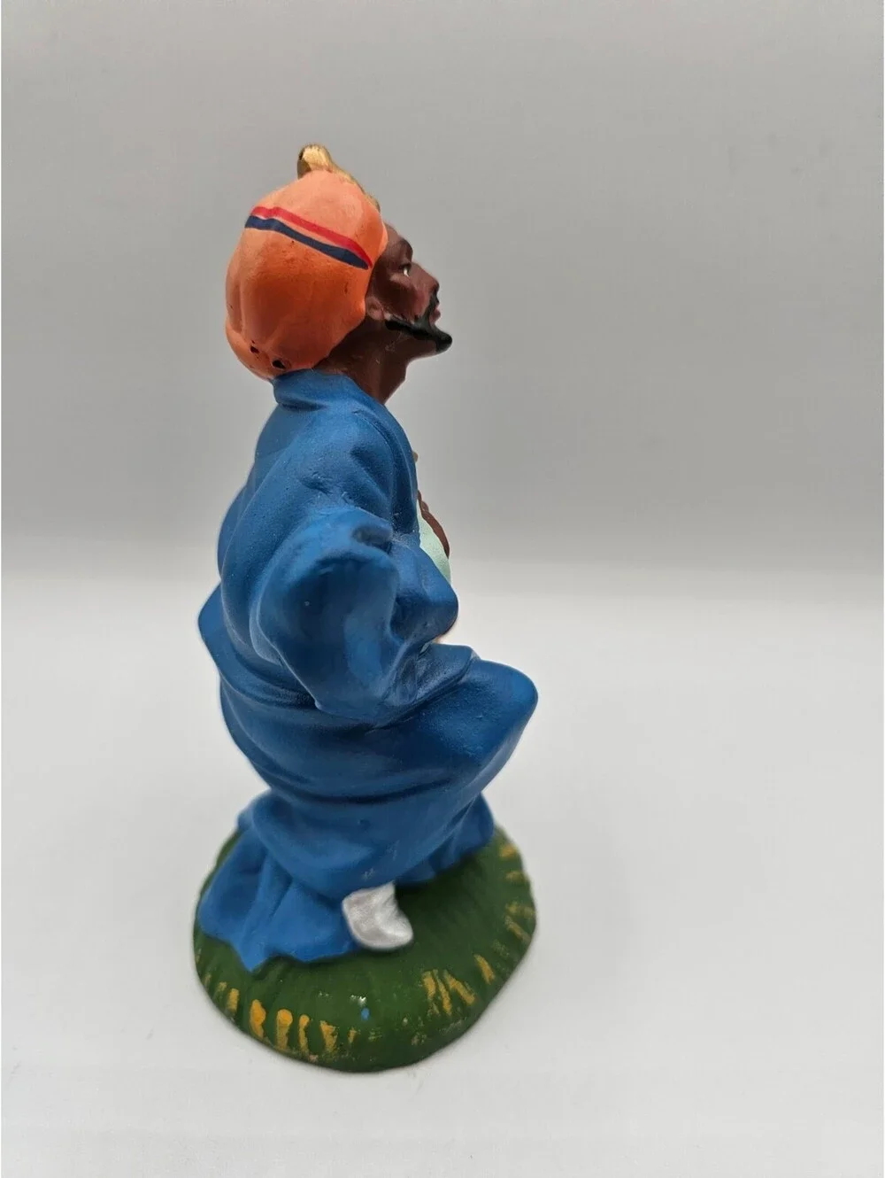 Vtg 1960s Paper Mache Christmas Nativity Figure Keeling Wise Man Fontanini